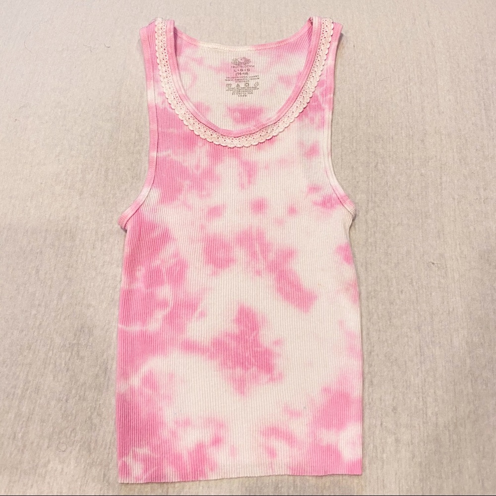 PINK TIE DYE TANK TOP